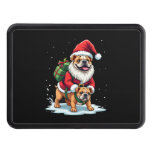 Gnome Riding English Bulldog Christmas Xmas Boys G Hitch Cover