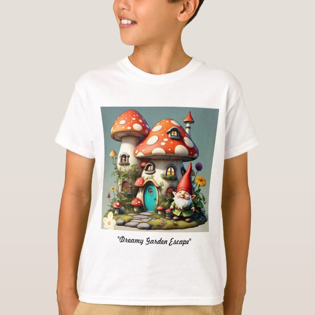 "Gnome’s Garden Retreat" T-Shirt (Front)