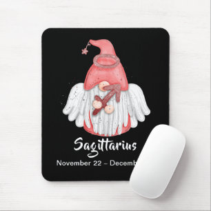 Gnome Sagittarius Astrology Sign Angel Mouse Pad