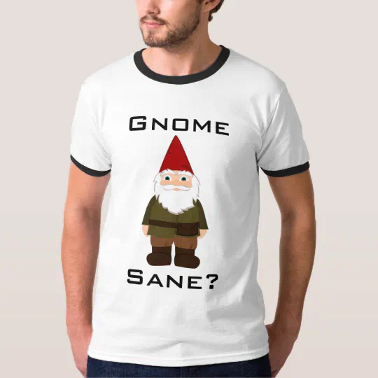 Custom Peace Checker Gnome Graphic Tee l Unisex l Youth Sizes Available l