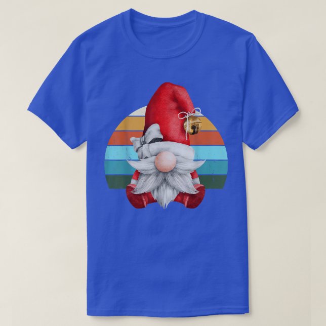 Gnome Santa Christmas Tree Lights Xmas Teens T-Shi T-Shirt (Design Front)