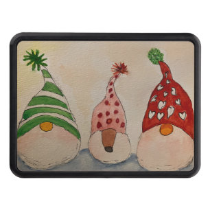 Gnome Santa, Mrs. Claus, and their dog Hitch Cover