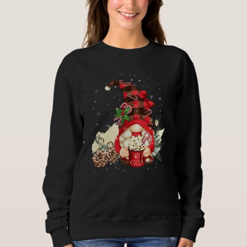 Gnome Santa Xmas Buffalo Plaid Merry Christmas Hot Sweatshirt