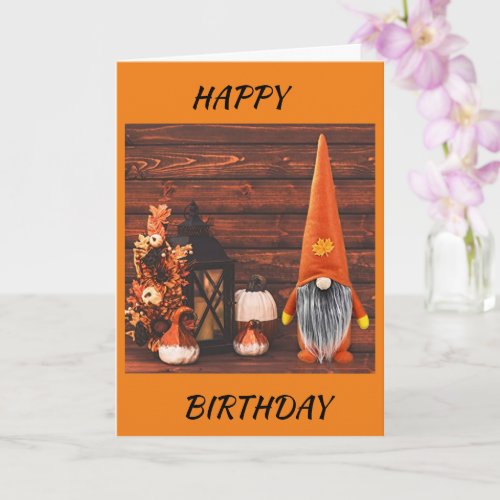 GNOME  SAYS FALL BIRTHDAYS RULE BIRTHDAY CARD