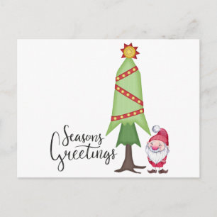 Gnome Seasons Greetings Holiday Postcard