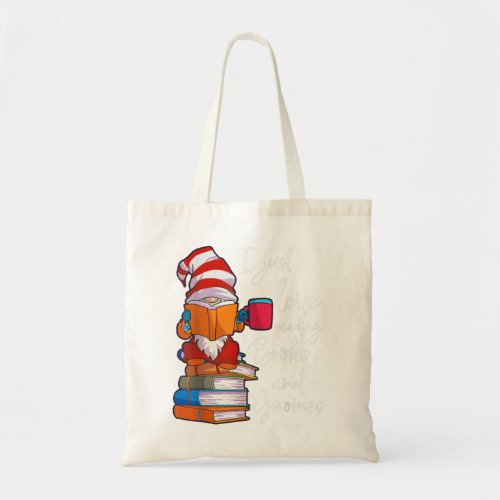 Gnome Shirt Women Girls Book Lover Reading Club Gn Tote Bag