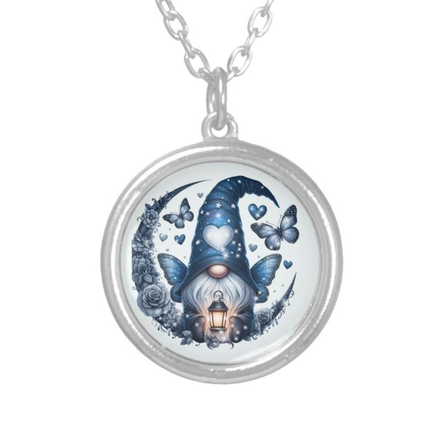 Gnome Silver Plated Necklace (Front)