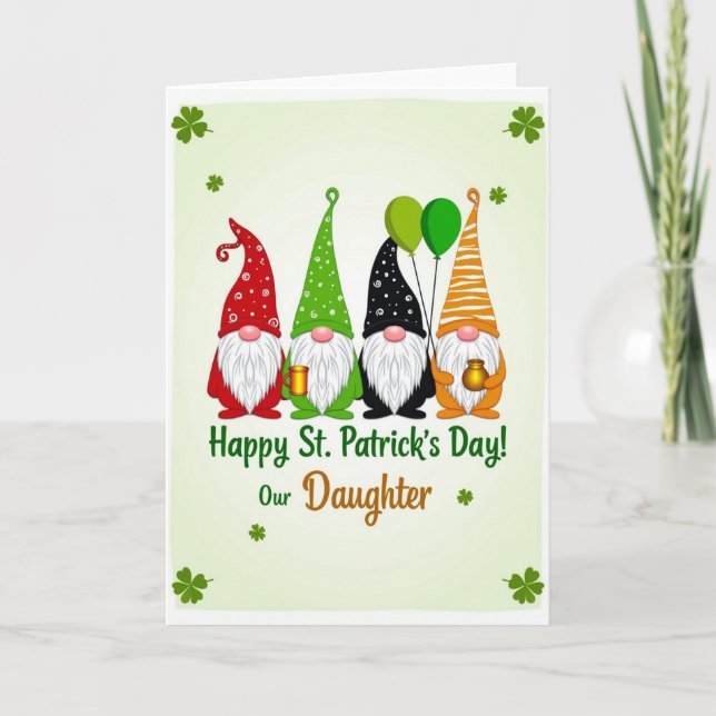 Gnome St Patricks Daughter Card (Front)
