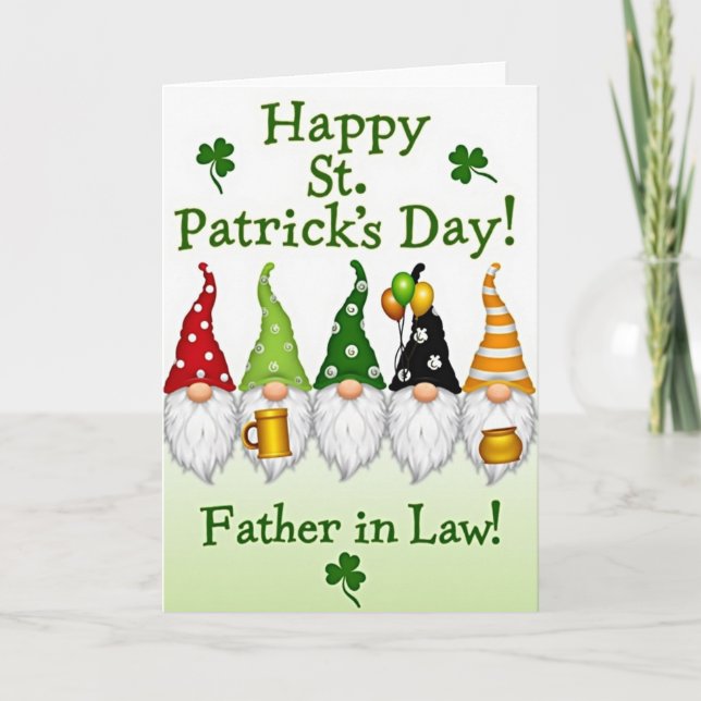 Gnome St Patricks Day Father Card (Front)