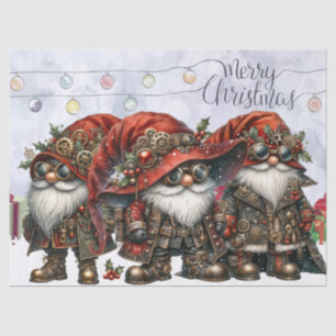 Gnome Steampunk Winter Christmas Tissue Paper