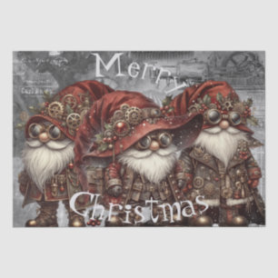 Gnome Steampunk Winter Christmas Tissue Paper