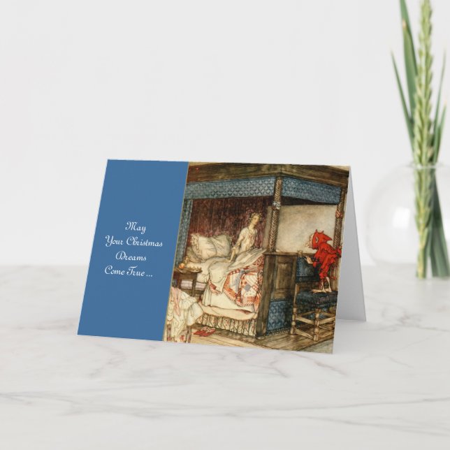 Gnome Surprise by Arthur Rackham Holiday Card (Front)