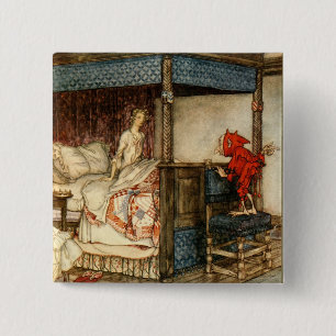 Gnome Surprise by Arthur Rackham Pinback Button