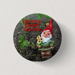 Gnome Sweet Gnome Button