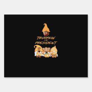 Gnome Sweet Gnome Vote Trumpkin Classic Sign
