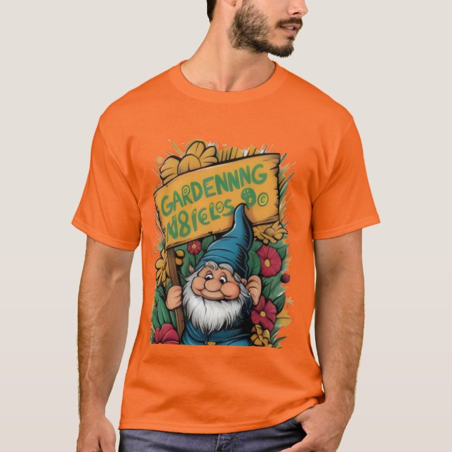 Gnome Sweet Gnome: Whimsical Garden Pun T-Shirt (Front)