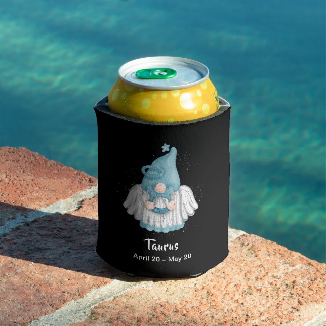 Gnome Taurus Astrology Sign Angel Can Cooler (In Situ Pool)