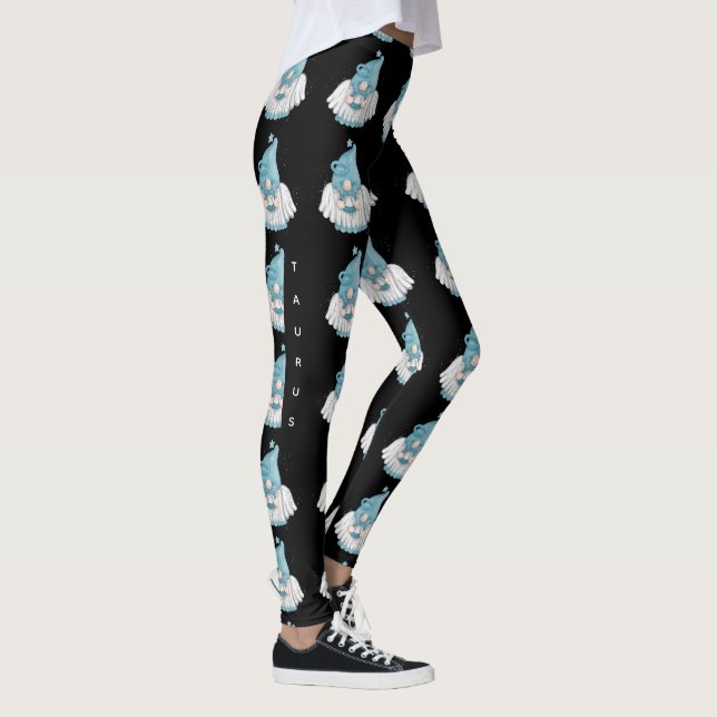 Gnome Taurus Astrology Sign Angel Leggings (Right)