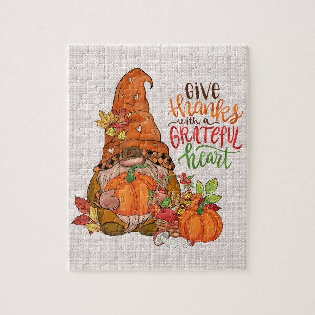 Gnome Thanksgiving Puzzle (Vertical)
