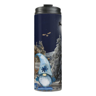 Gnome Thermal Christmas Night Tumbler
