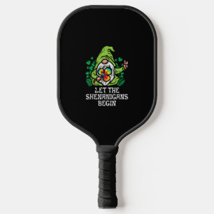Gnome Tie Dye Shamrock Let Shenanigans Begin St Pa Pickleball Paddle