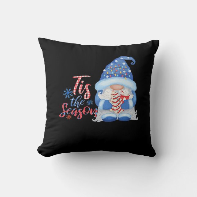 Gnome Tis The Season  Throw Pillow (Front)
