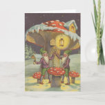 Gnome Toasting To The New Year Greeting Card at Zazzle