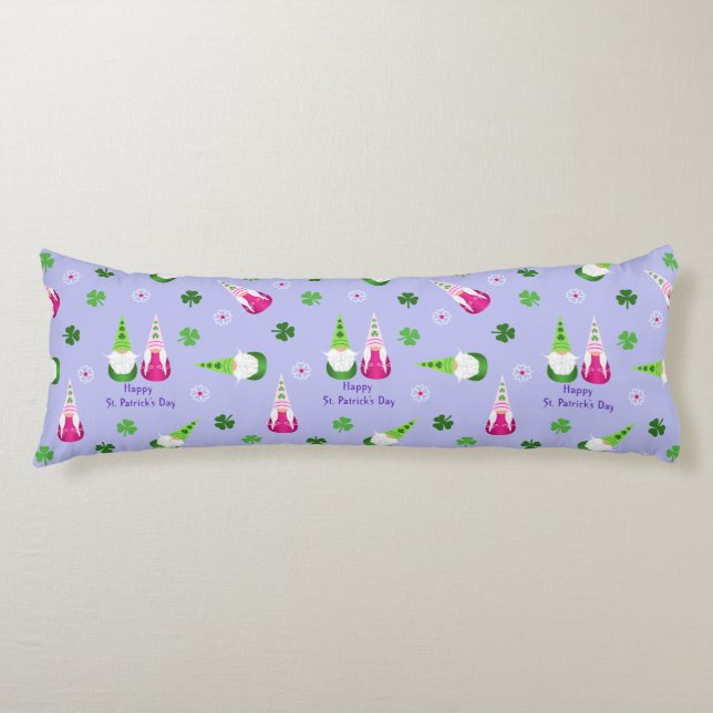 Gnome Toss St. Patrick's Day Body Pillow (Front)