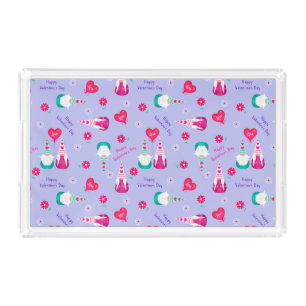 Gnome Toss Valentine's Day Acrylic Tray