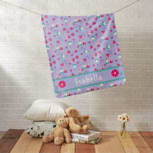 Gnome Toss Valentine's Day Baby Blanket