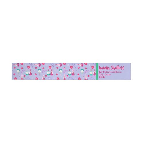 Gnome Toss Valentines Day Wrap Around Label