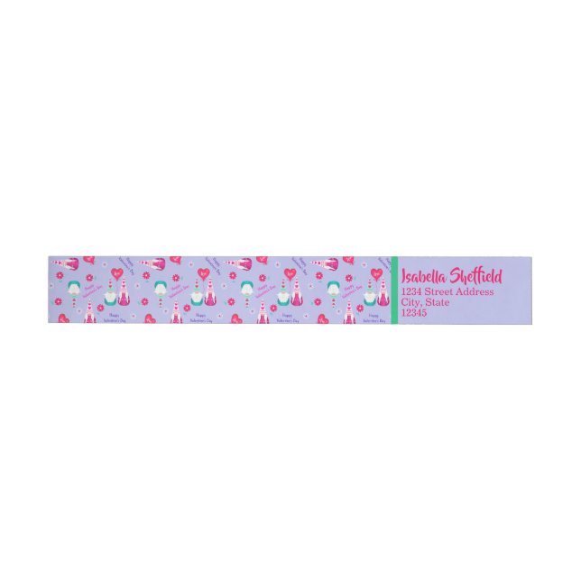 Gnome Toss Valentine's Day Wrap Around Label (Individual)