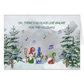 Gnome Trio on Snowy Mountain Top Christmas (Front Horizontal)