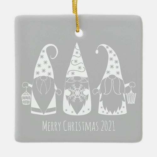 Gnome Triplets Christmas Ornament