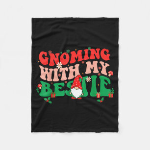 Gnome Twinning With My Ie Funny Matching Christmas Fleece Blanket