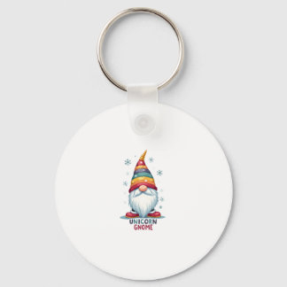 Gnome Unicorn Shirt Family Matching Group Christma Keychain