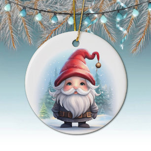 Gnome Unique Winter Wonderland Gonk lover Decor 🎄 Ceramic Ornament