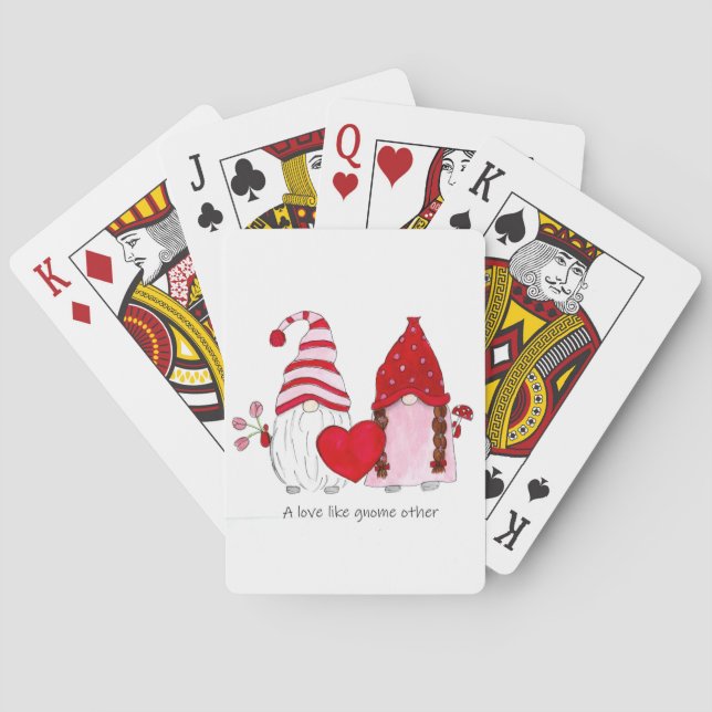 Gnome Valentine a love like gnome other Poker Cards (Back)