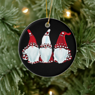 GNOME VALENTINE  CERAMIC ORNAMENT