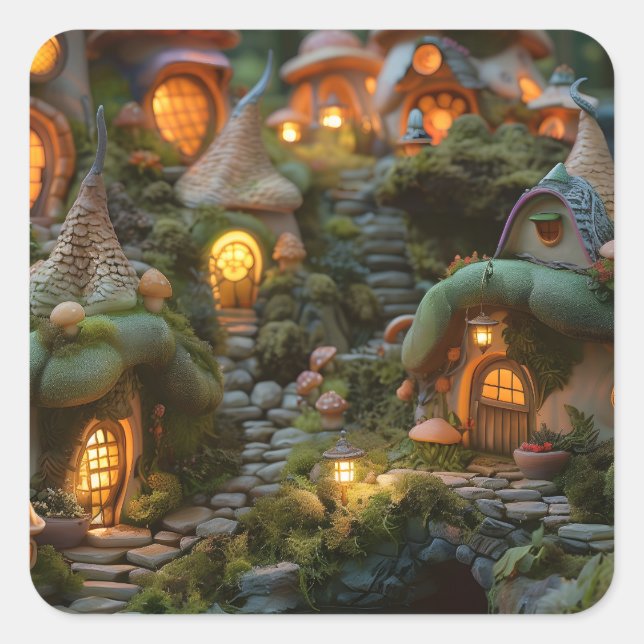 Gnome village square sticker (Front)