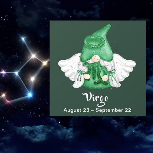 Gnome Virgo Astrology Sign Angel Wall Decal