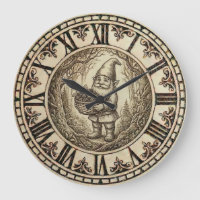 Gnome Wall Clock – Farmhouse Decor