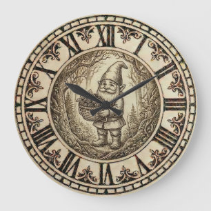Gnome Wall Clock –  Farmhouse Decor