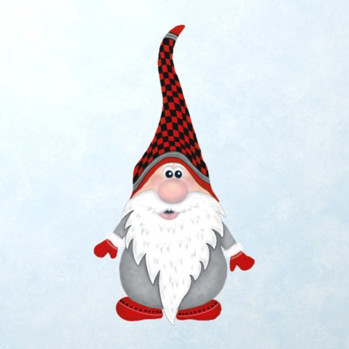 Gnome Winter Christmas Wall Decal