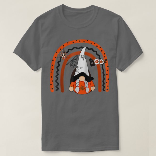 Gnome Witch Halloween Costume Pumpkin Autumn Fall  T-Shirt (Design Front)