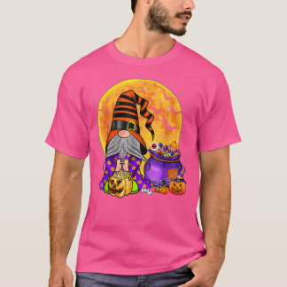 Gnome Witch Halloween Costume Pumpkin Autumn Fall T-Shirt