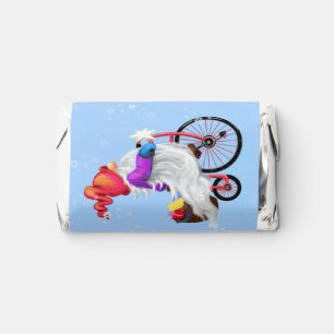 Gnome with Bike and Gifts Happy Birthday Hershey's Miniatures