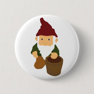 Gnome with Bucket Button