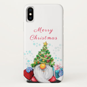 Gnome with Christmas Tree Hat and Gift  For You iPhone X Case