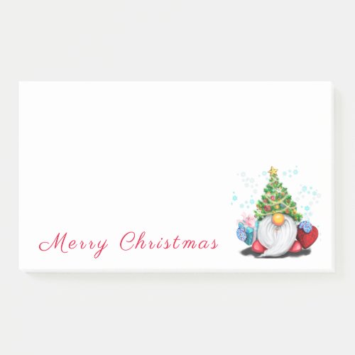 Gnome with Christmas Tree Hat _ Gifts For Everyone Post_it Notes